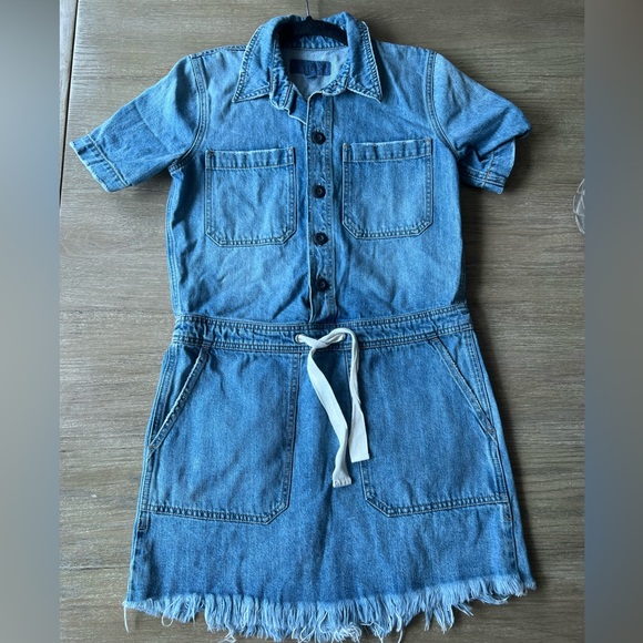 Lucky Brand woman’s denim drawstring jeans mini dress - Picture 6 of 14